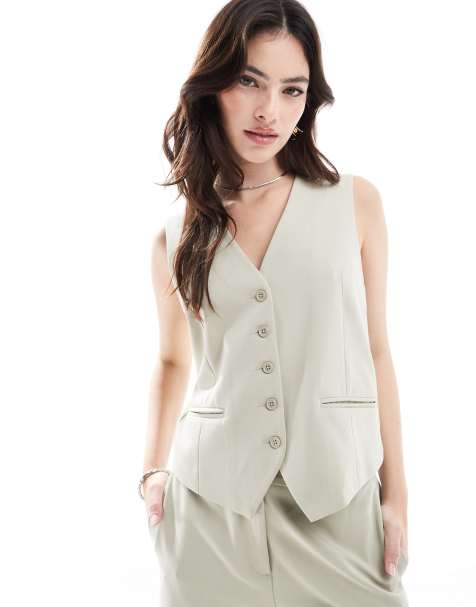 French Connection - Angie - Gilet color pistacchio in coordinato - view 1