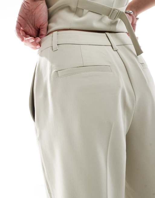 French Connection - Angie - Pantaloni a fondo ampio color pistacchio in coordinato, 2 di 5