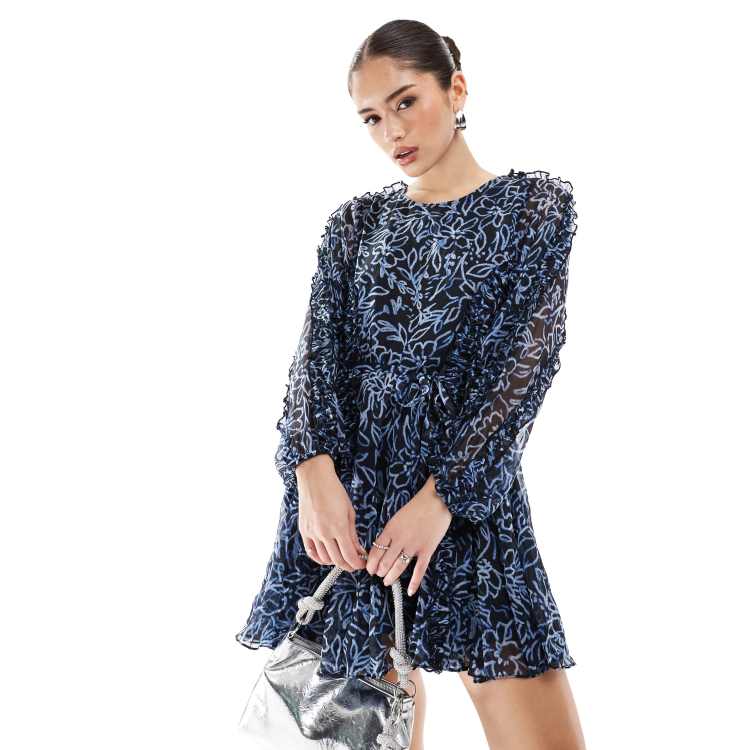 gracie gold blue dress French Connection Blue, Red, Black Panel Detail Midi Dress  Circular  Clothing Co