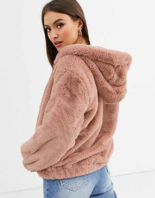 Arabella faux shop fur hooded jacket