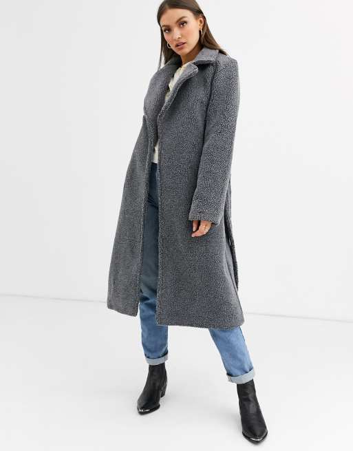 French connection faux fur hotsell walker coat