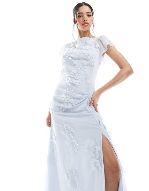 ivory crochet maxi dress Jluxlabel Women's Marcelle Crochet Maxi Dress