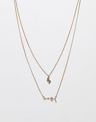 French Connection Aries necklace in gold and diamante