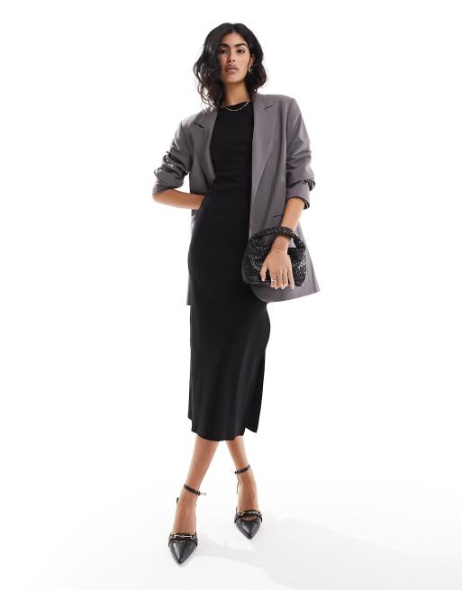 French Connection – Ärmelloses, mittellanges Trägertop-Kleid in Schwarz, 2 von 4