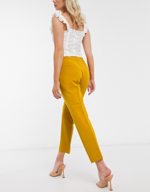 French Connection Awiti Whisper Ruthtailored Trousers in Yellow