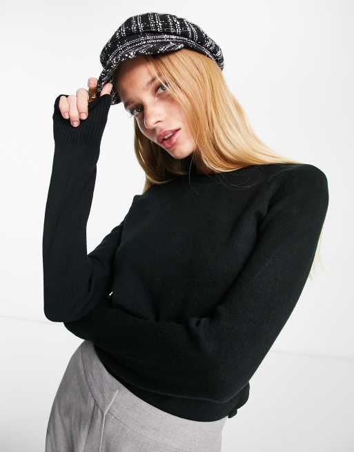 French Connection – Babysoft – Strickpullover mit Rundhalsausschnitt in Schwarz