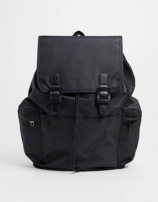 French Connection backpack in black and gunmetal | ASOS