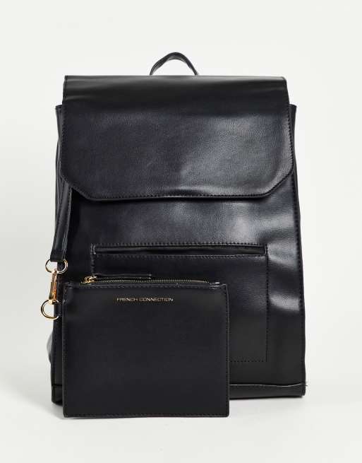 French connection store leather backpack