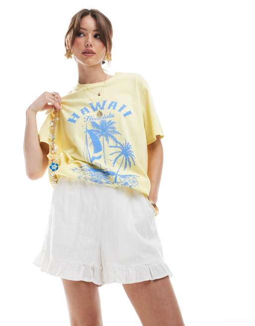 French Connection Barnet cotton shorts in white, 3 of 5