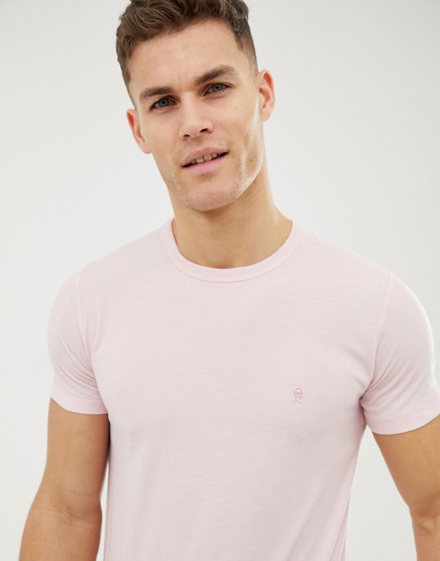 French Connection basic crew neck t-shirt-Pink