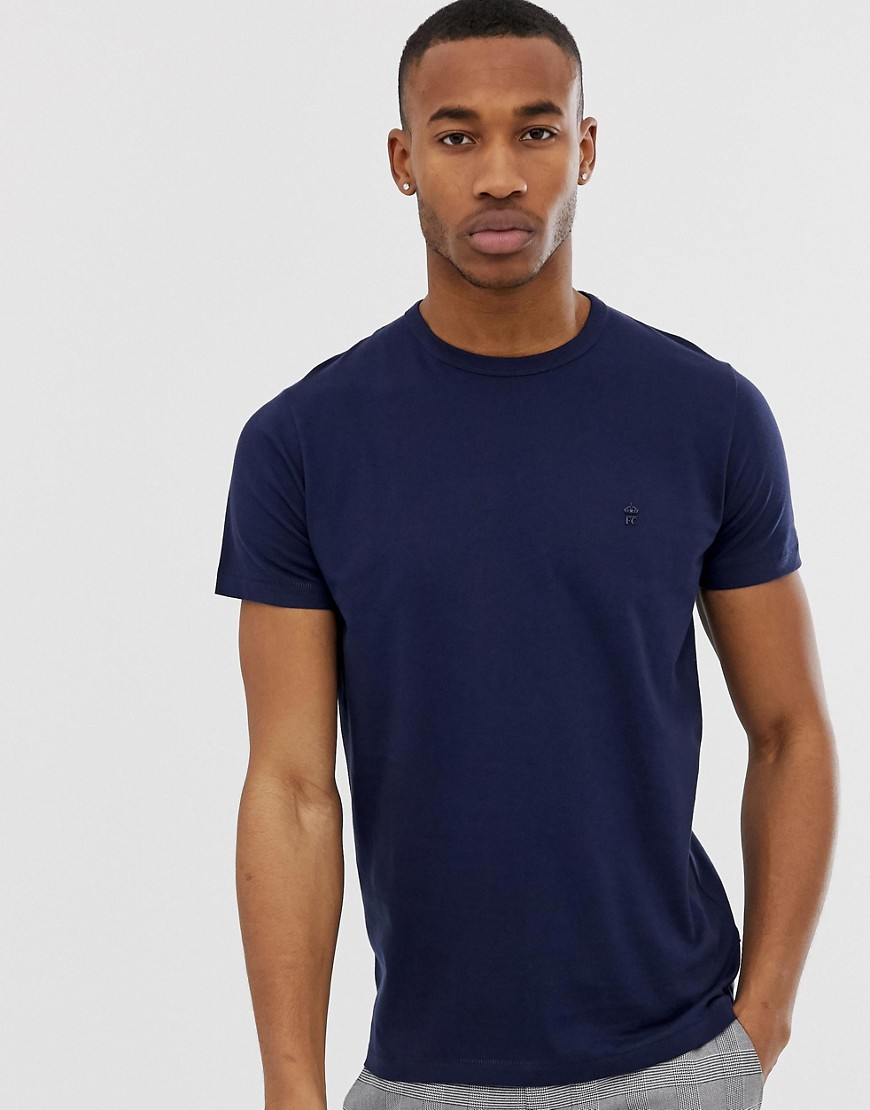 French Connection – Basic t-shirt med rund halsringning-Marinblå