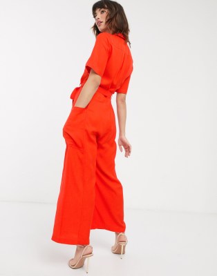 utility jumpsuit red