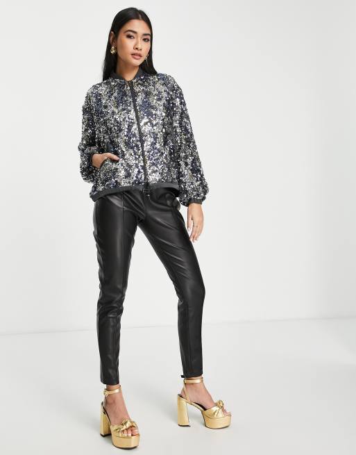 Zara sequin hotsell bomber jacket