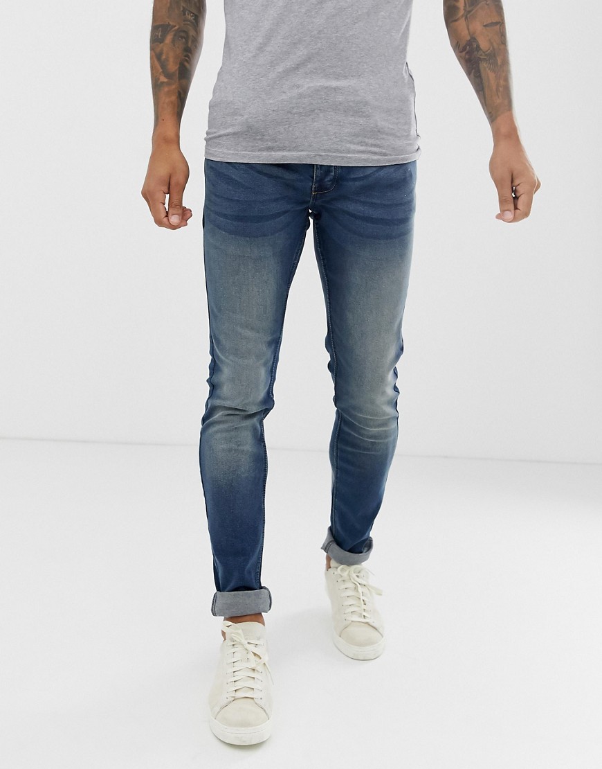 French Connection – Blåa stretchiga superskinny jeans