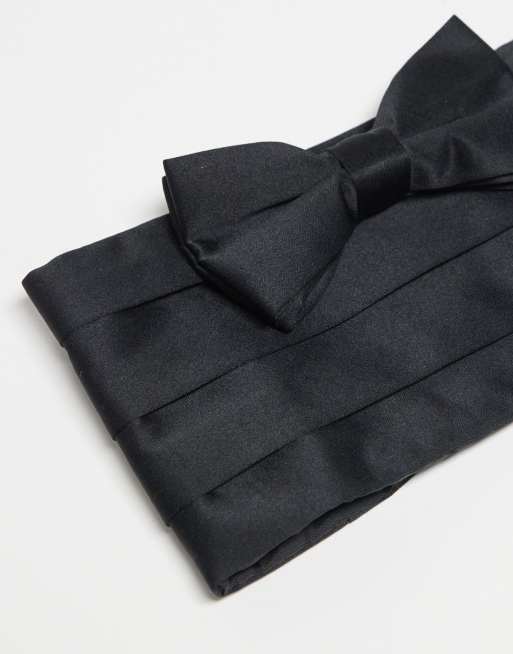 French Connection black bow tie and cumberband, 3 of 4