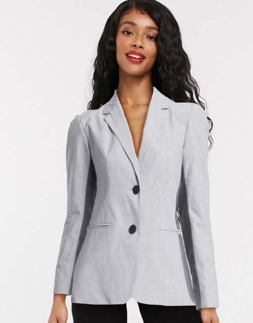 French Connection Blazer In Grey Asos