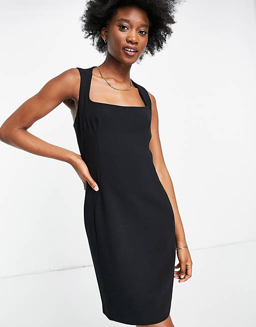 French Connection bodycon mini dress in black