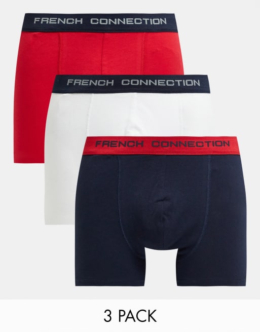 French Connection – Boxershorts av bomull, 3-pack 
