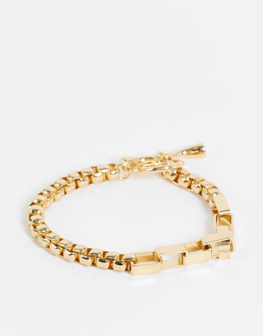 French Connection - Bracciale con catena spessa colore oro
