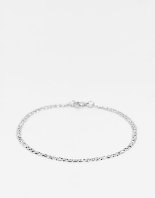French Connection - Bracelet en maille figaro 3 mm - Argenté