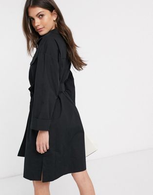 french connection black shirt dress