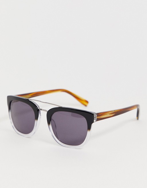 French Connection brow bar detail retro sunglasses