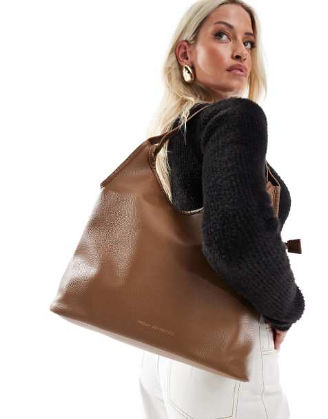 French Connection – Brun shoppingväska i slouchy-stil - view 1
