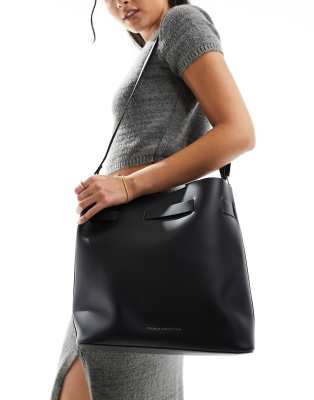 French Connection Bucket Shoulder Bag In Black