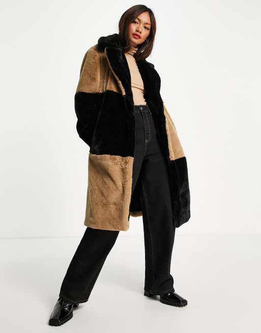 French connection hot sale vegan fur coat