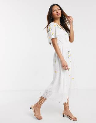summer white midi dress