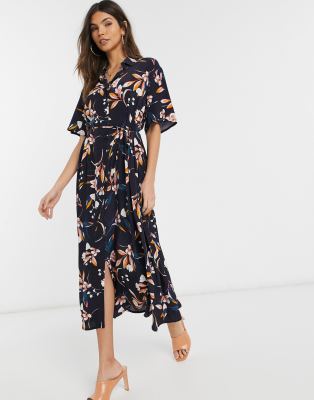 french connection floral shirt dress