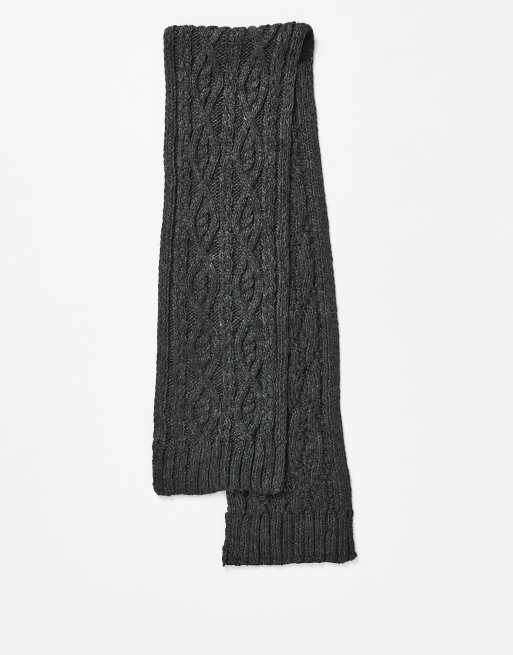 French Connection cable scarf in grey