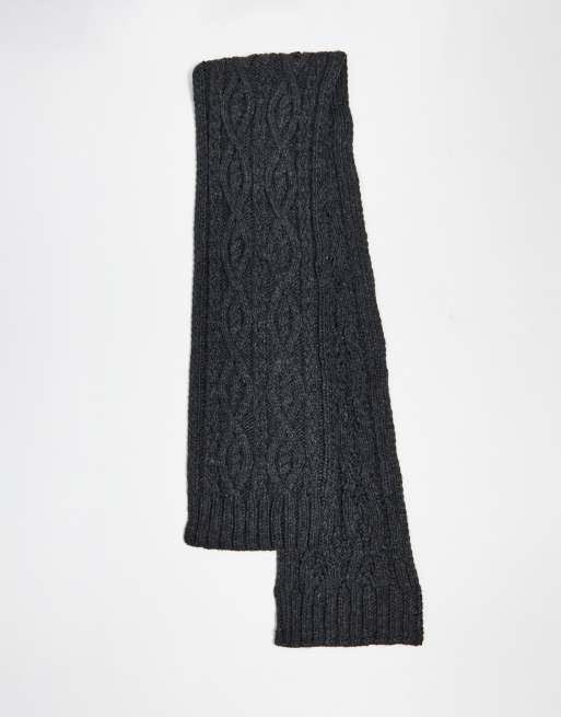 French Connection cable scarf in grey