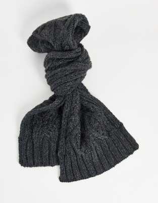 French Connection cable scarf in grey