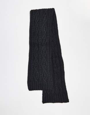 French Connection cable scarf in navy