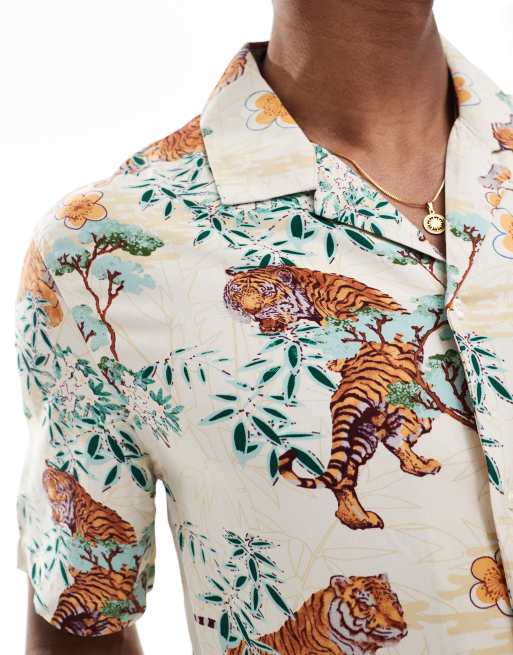 Camicia con tigri outlet