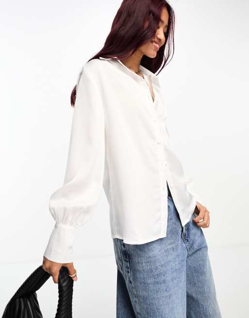 French Connection - Camicia bianca in raso