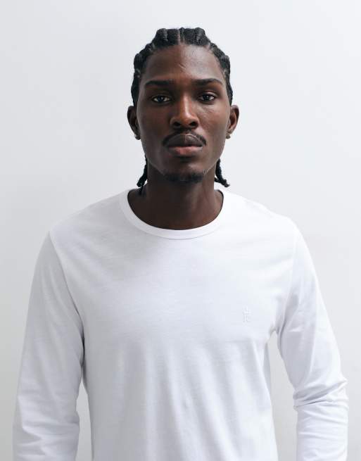 French Connection - camiseta blanca de manga larga y cuello redondo, 3 de 5