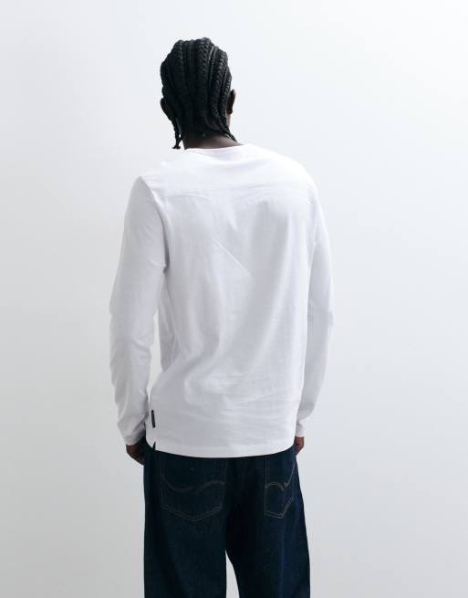 French Connection - camiseta blanca de manga larga y cuello redondo, 5 de 5