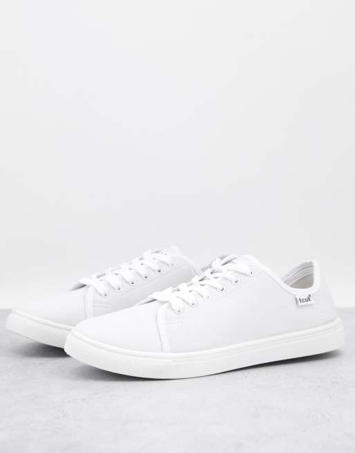 Connection canvas sneakers in white | ASOS