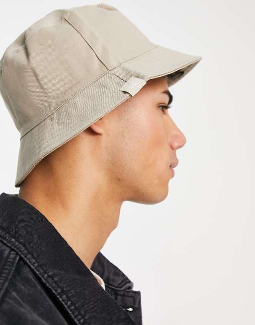 French Connection Cappello da pescatore in cotone color pietra