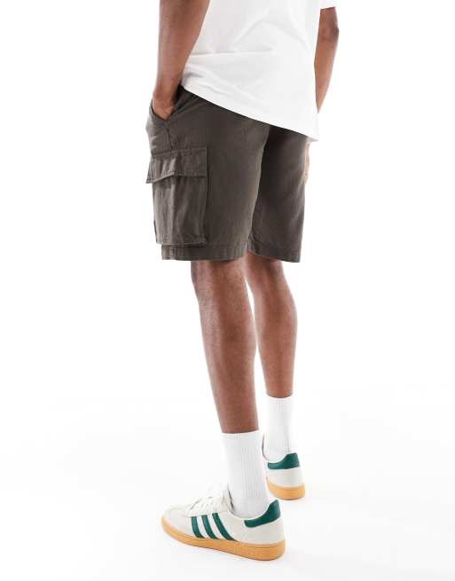 French Connection cargo pocket linen shorts in khaki, 5 of 5