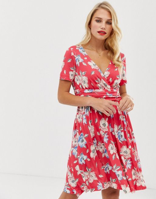 French Connection Cari Meadow floral print wrap dress | ASOS