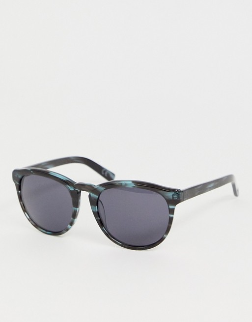 French Connection cat eye sunglasses in streaky blue