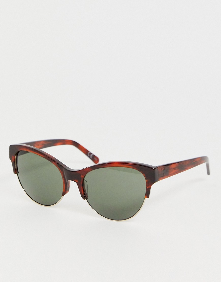 French Connection - Cat eye-zonnebril in tortoise-Bruin