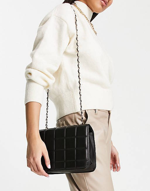 French Connection Chain Quilted Shoulder Bag