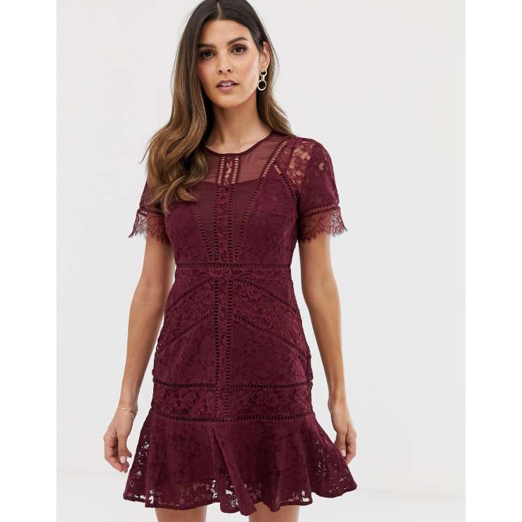 French connection chante on sale lace midi dress