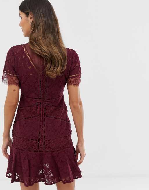 French connection chante on sale lace midi dress