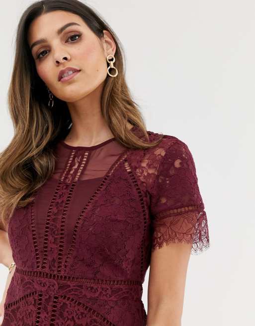 French connection chante store lace midi dress