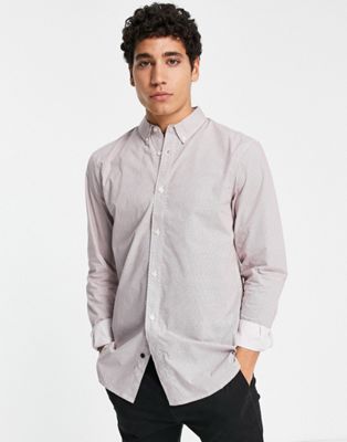 French Connection chateaux square print shirt in black